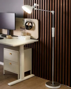 LED-gulvlampe ANDROMEDA Med dæmpning Metal Hvid