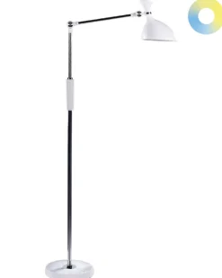 LED-gulvlampe ANDROMEDA Med dæmpning Metal Hvid