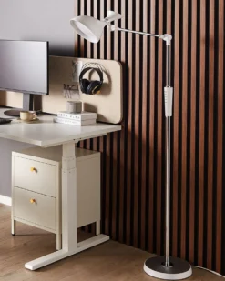 LED-gulvlampe ANDROMEDA Med dæmpning Metal Hvid