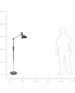 LED-gulvlampe ANDROMEDA Med dæmpning Metal Sølv