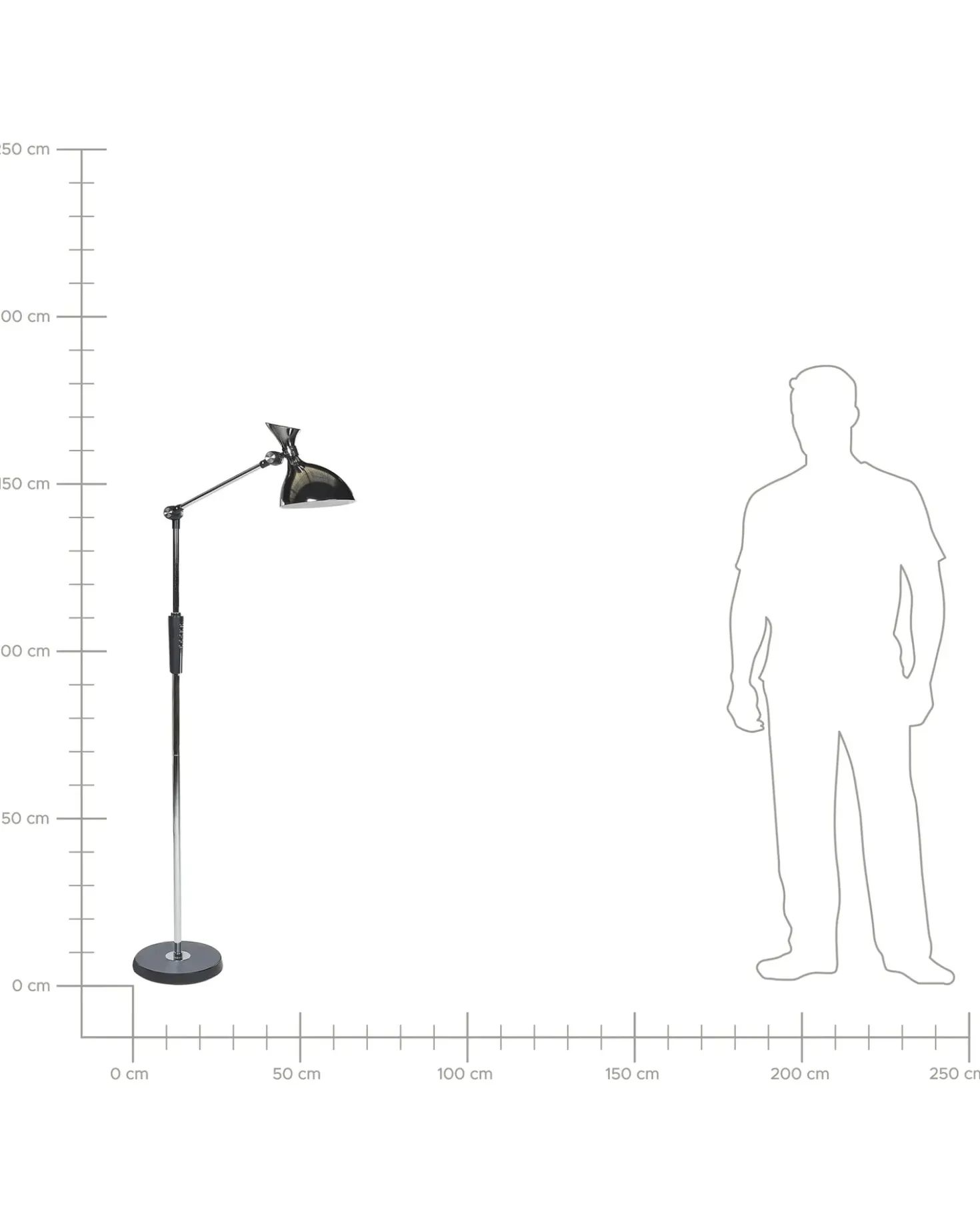 LED-gulvlampe ANDROMEDA Med dæmpning Metal Sølv