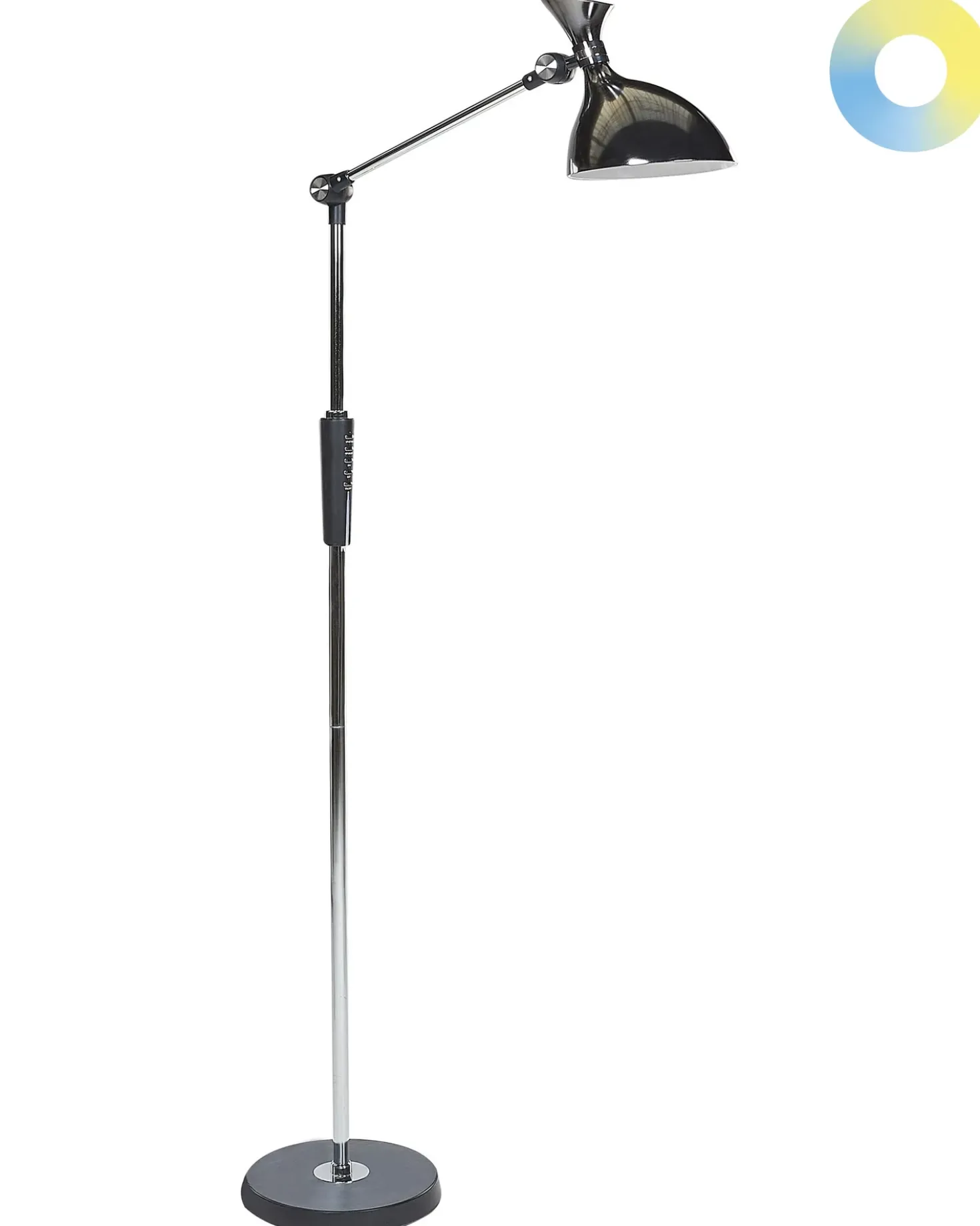 LED-gulvlampe ANDROMEDA Med dæmpning Metal Sølv