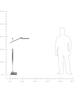 LED-gulvlampe AQUARIUS Med dæmpning Metal Sølv