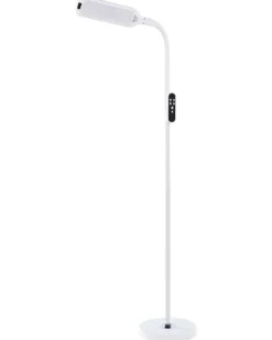 LED-gulvlampe ARIES Med fjernbetjening Med dæmpning Metal Hvid