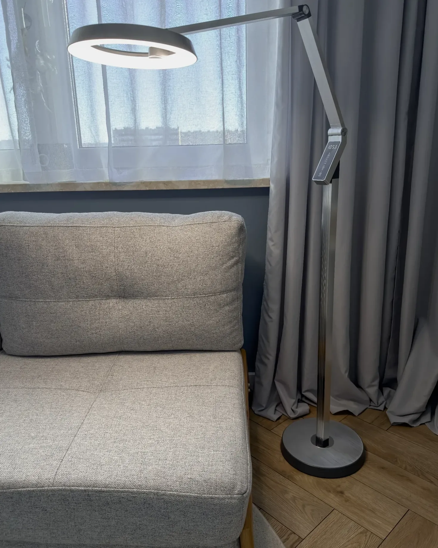 LED-gulvlampe CARINA Med dæmpning Metal Sølv