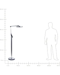 LED-gulvlampe CARINA Med dæmpning Metal Sølv