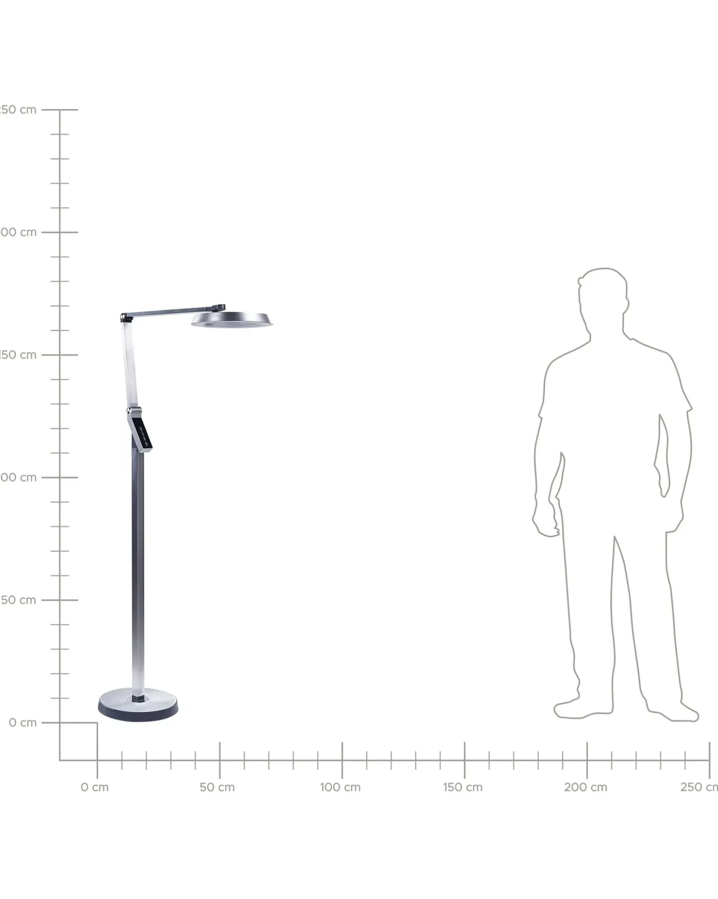 LED-gulvlampe CARINA Med dæmpning Metal Sølv