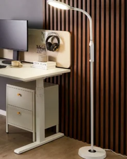LED-gulvlampe CASSIOPEIA Med dæmpning Metal Hvid