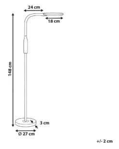 LED-gulvlampe CASSIOPEIA Med dæmpning Metal Hvid