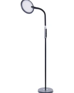 LED-gulvlampe CASSIOPEIA Med dæmpning Metal Sort