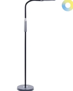 LED-gulvlampe CASSIOPEIA Med dæmpning Metal Sort