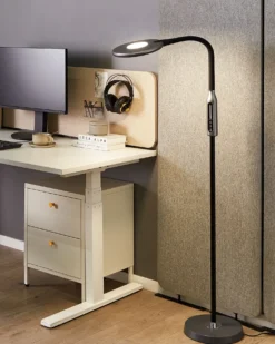 LED-gulvlampe CASSIOPEIA Med dæmpning Metal Sort