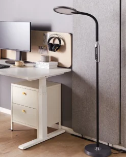 LED-gulvlampe CASSIOPEIA Med dæmpning Metal Sort