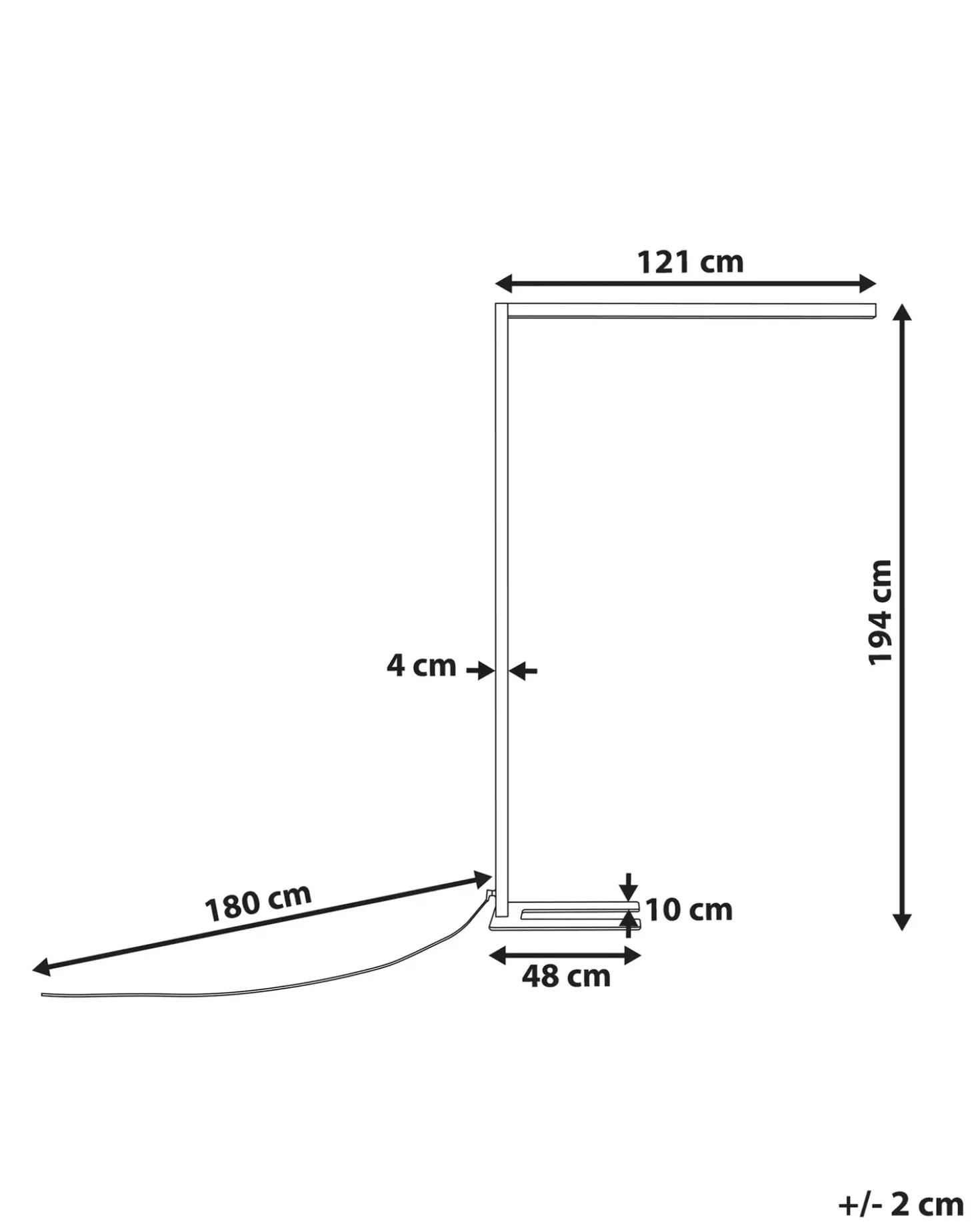 LED-gulvlampe MENSA Med bevægelsessensor Metal Hvid