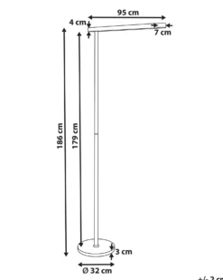 LED-gulvlampe PERSEUS Metal Sølv