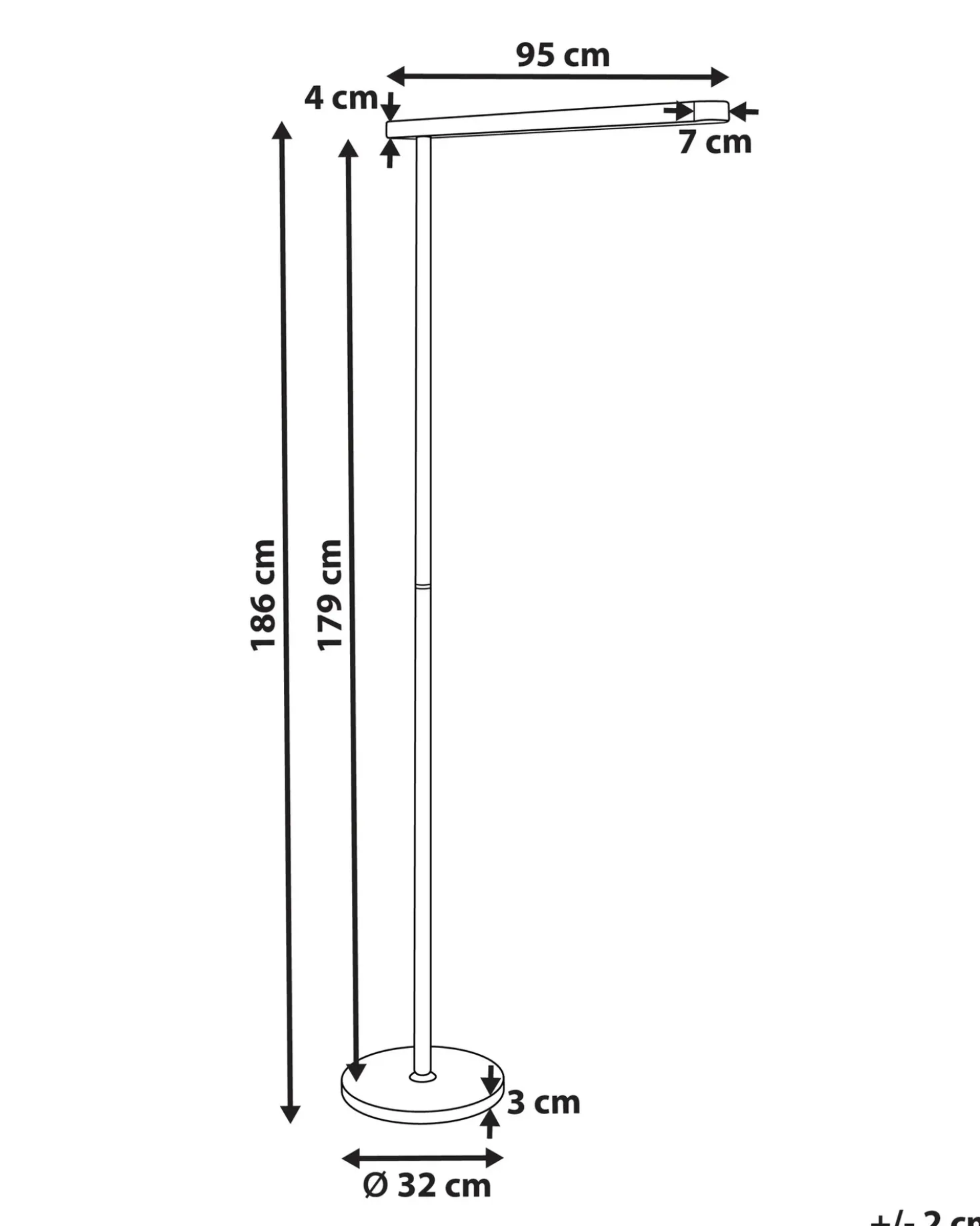 LED-gulvlampe PERSEUS Metal Sølv
