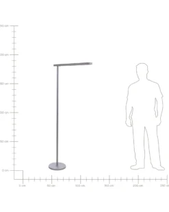LED-gulvlampe PERSEUS Metal Sølv