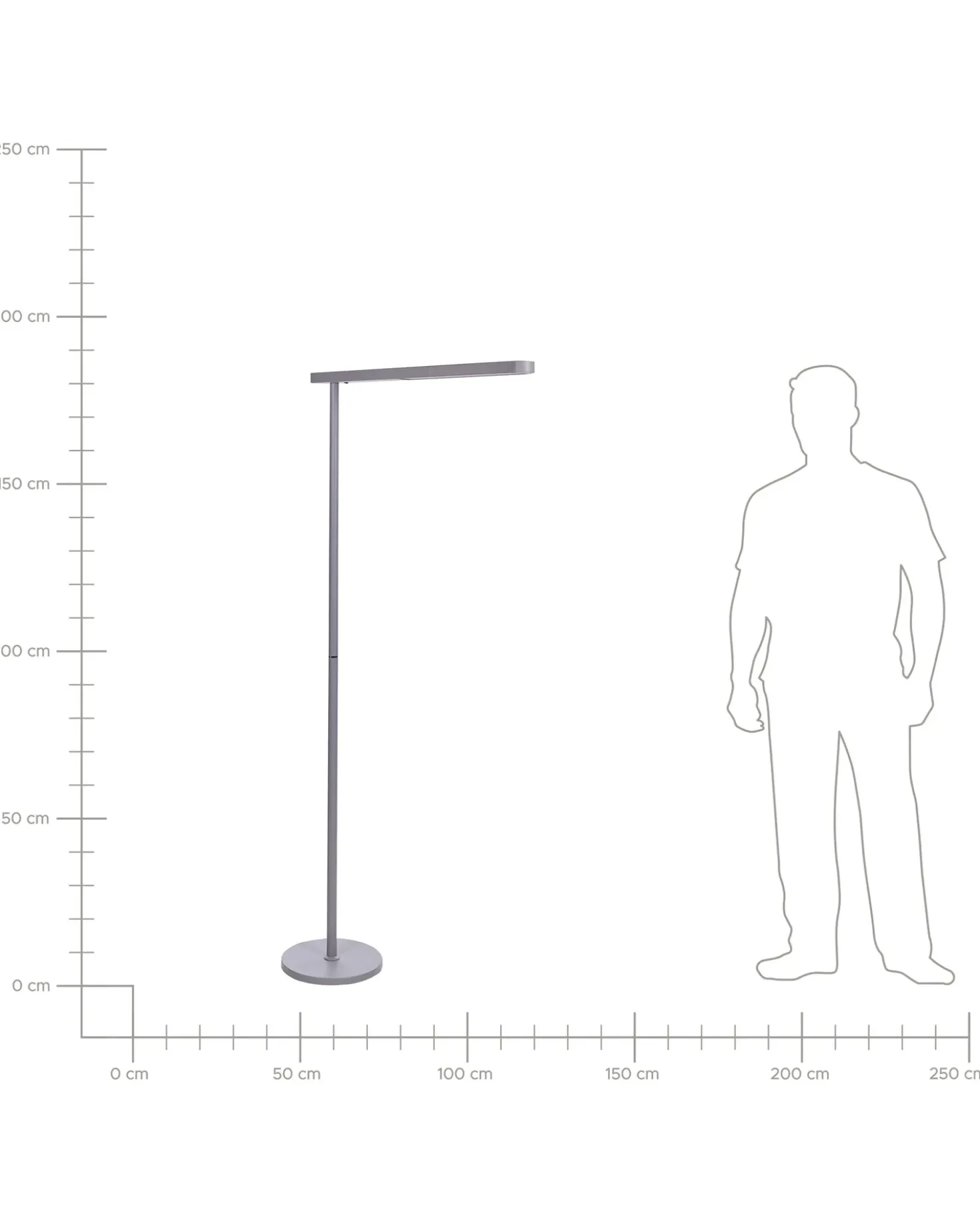 LED-gulvlampe PERSEUS Metal Sølv
