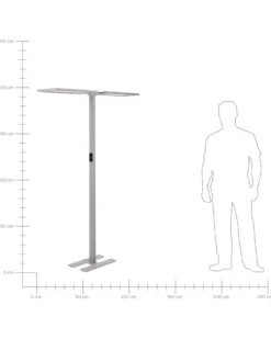 LED-gulvlampe SCULPTOR Med bevægelsessensor Metal Sølv