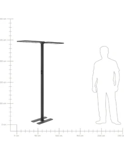 LED-gulvlampe SCULPTOR Med bevægelsessensor Metal Sort