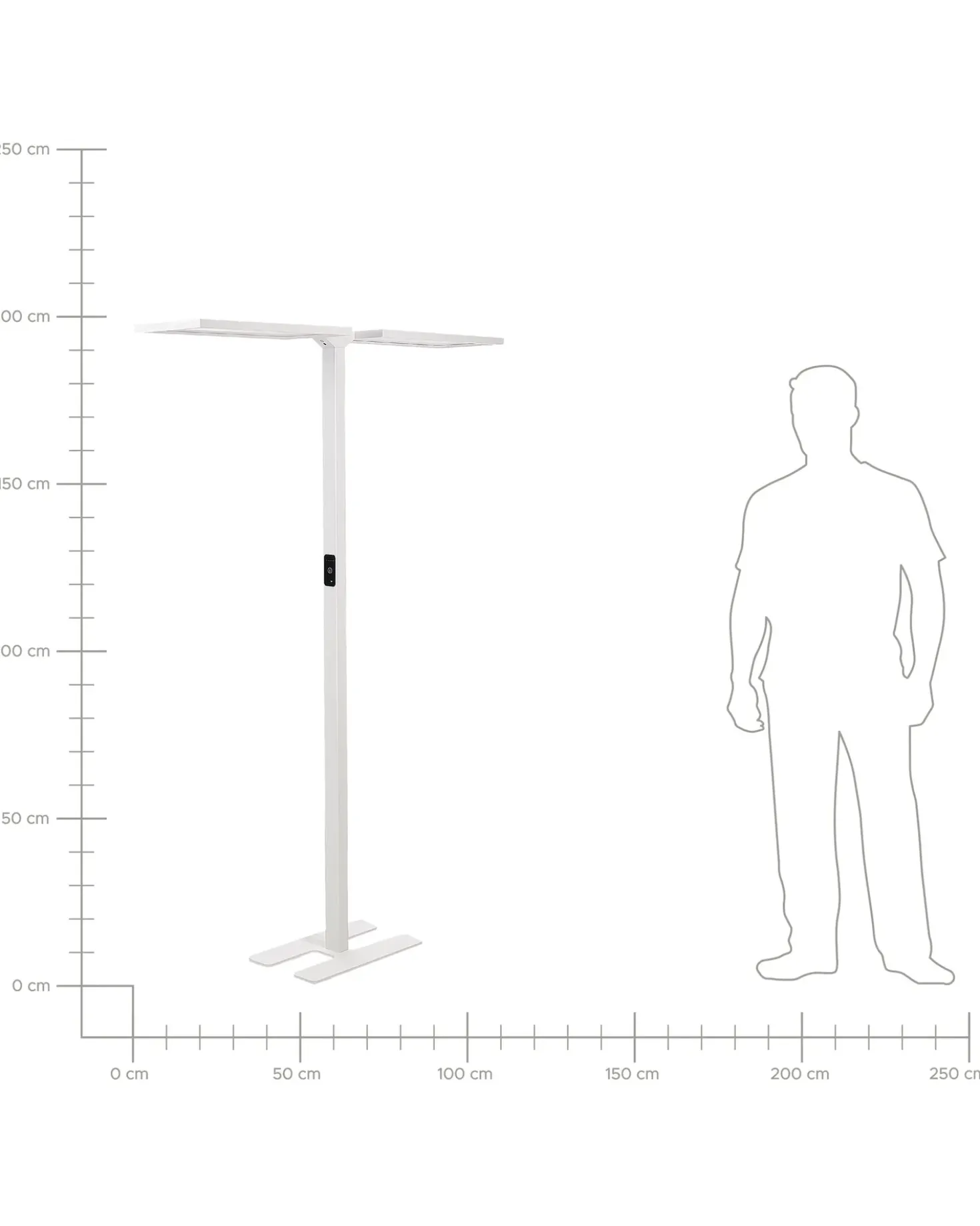 LED-gulvlampe SCULPTOR Med bevægelsessensor Metal Hvid