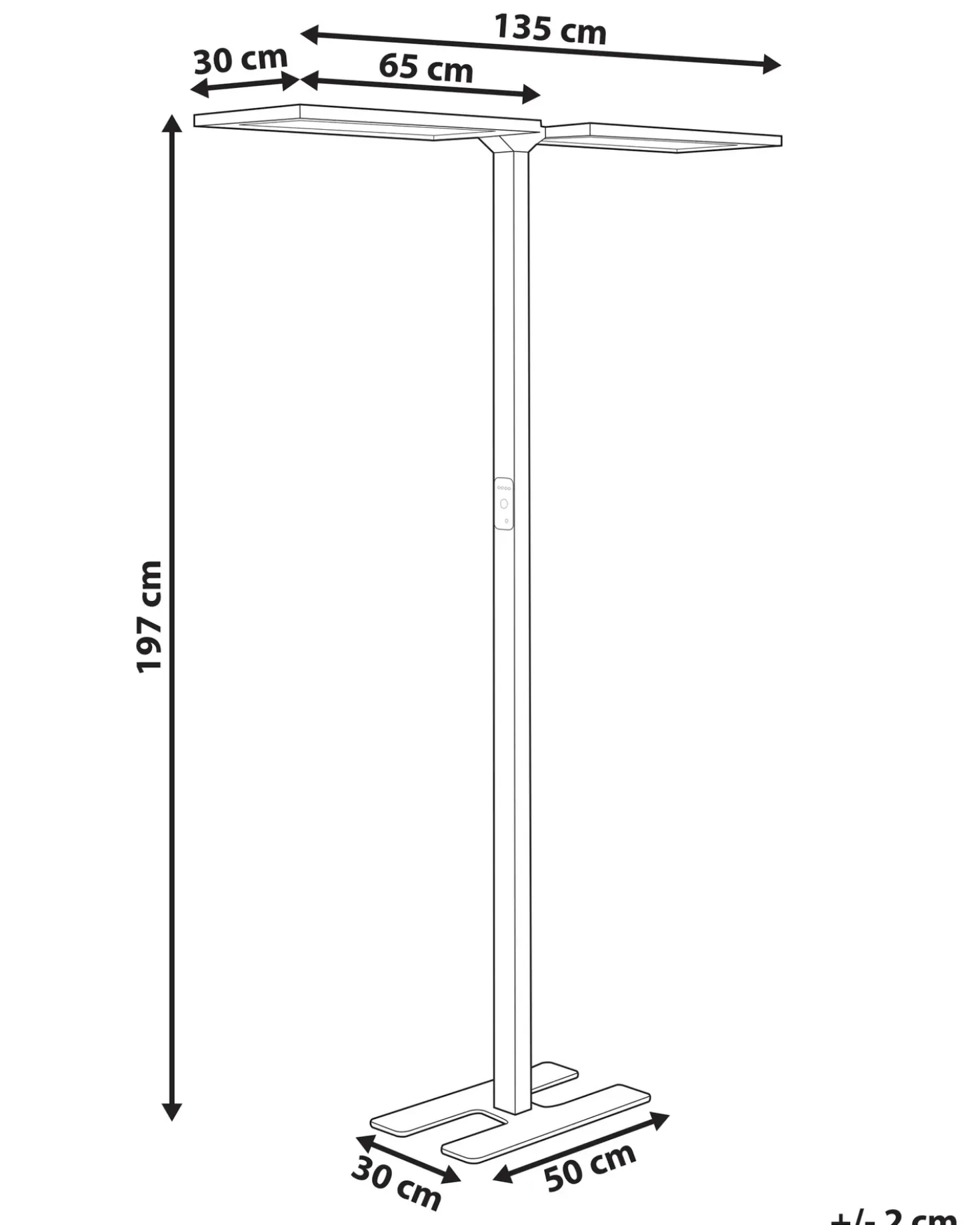 LED-gulvlampe SCULPTOR Med bevægelsessensor Metal Hvid