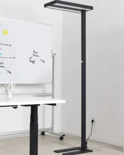 LED-gulvlampe TAURUS Med dæmpning Metal Sort