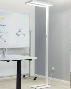 LED-gulvlampe TAURUS Med dæmpning Metal Hvid