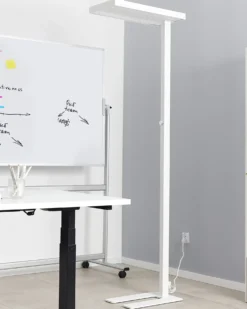LED-gulvlampe TAURUS Med dæmpning Metal Hvid