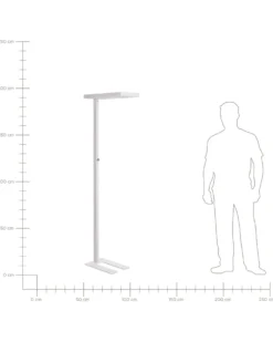 LED-gulvlampe TAURUS Med dæmpning Metal Hvid