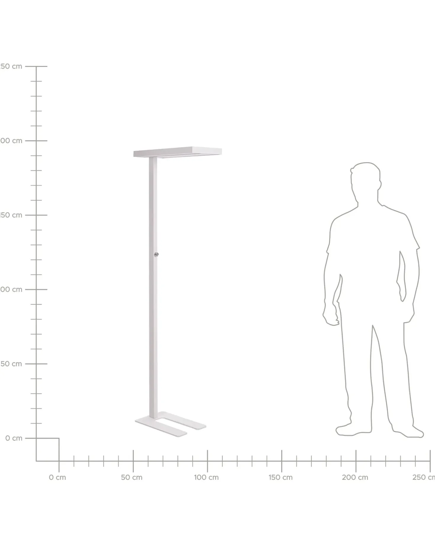 LED-gulvlampe TAURUS Med dæmpning Metal Hvid