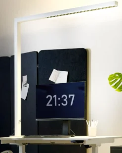 LED-klemmelampe VOLANS Med dæmpning Metal Hvid