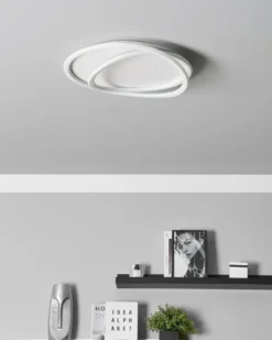 LED loftslampe LEYLAN Med fjernbetjening Med dæmpning Hvid