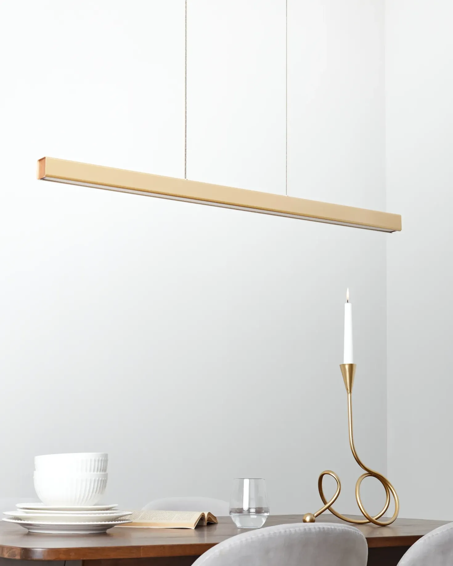 LED-pendel lampe ARENAS Med fjernbetjening Guld