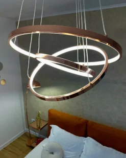 LED-pendel lampe ATREK Metal Rosa guld