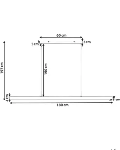 LED-pendel lampe BADDANA Metal Sort