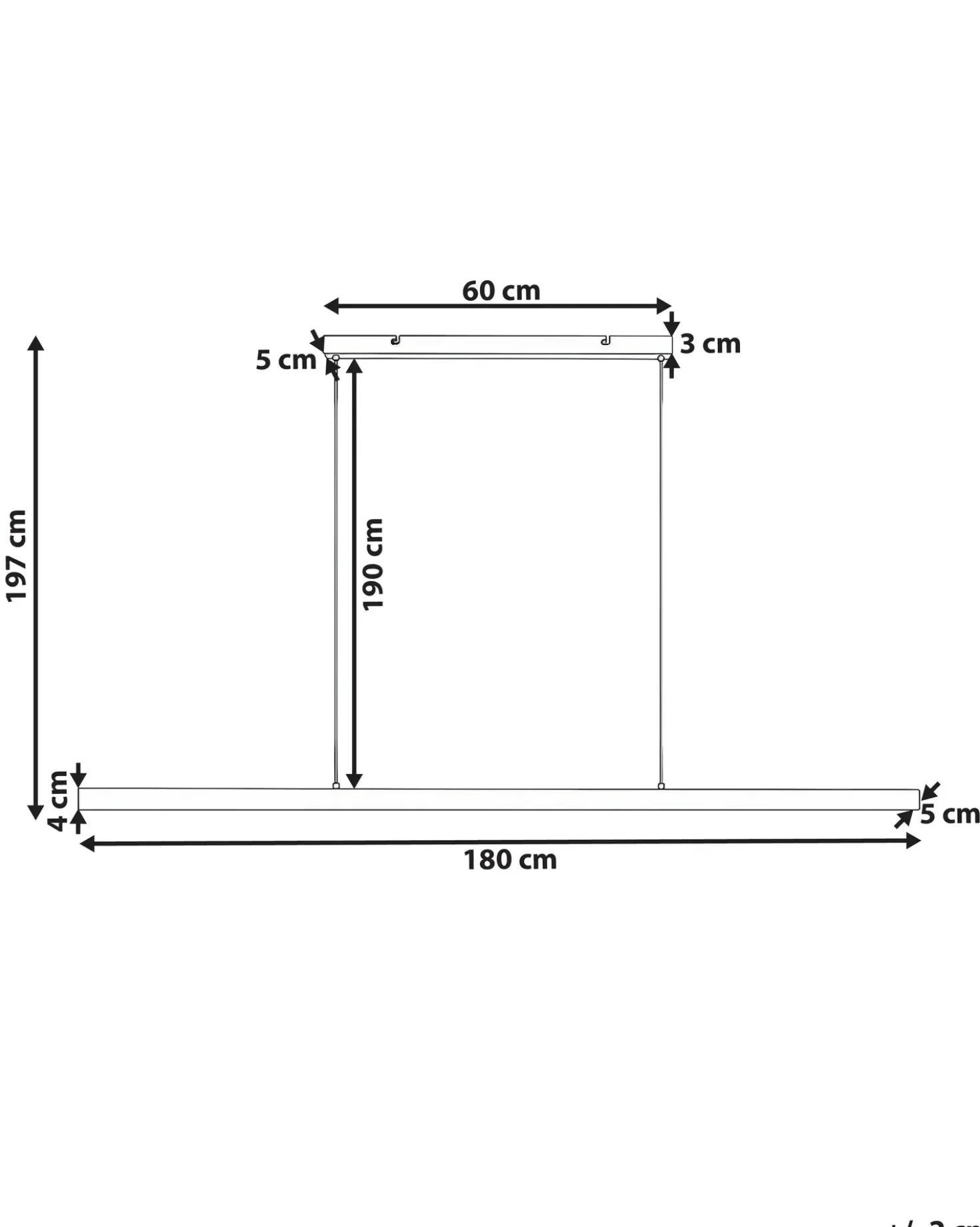 LED-pendel lampe BADDANA Metal Sort
