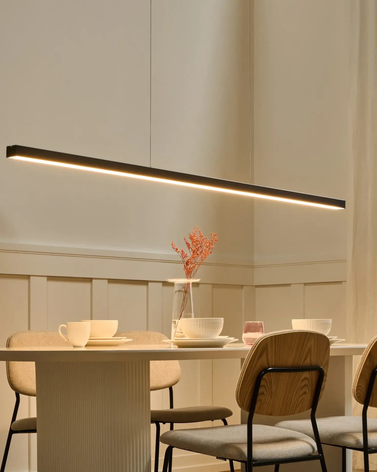 LED-pendel lampe BADDANA Metal Sort