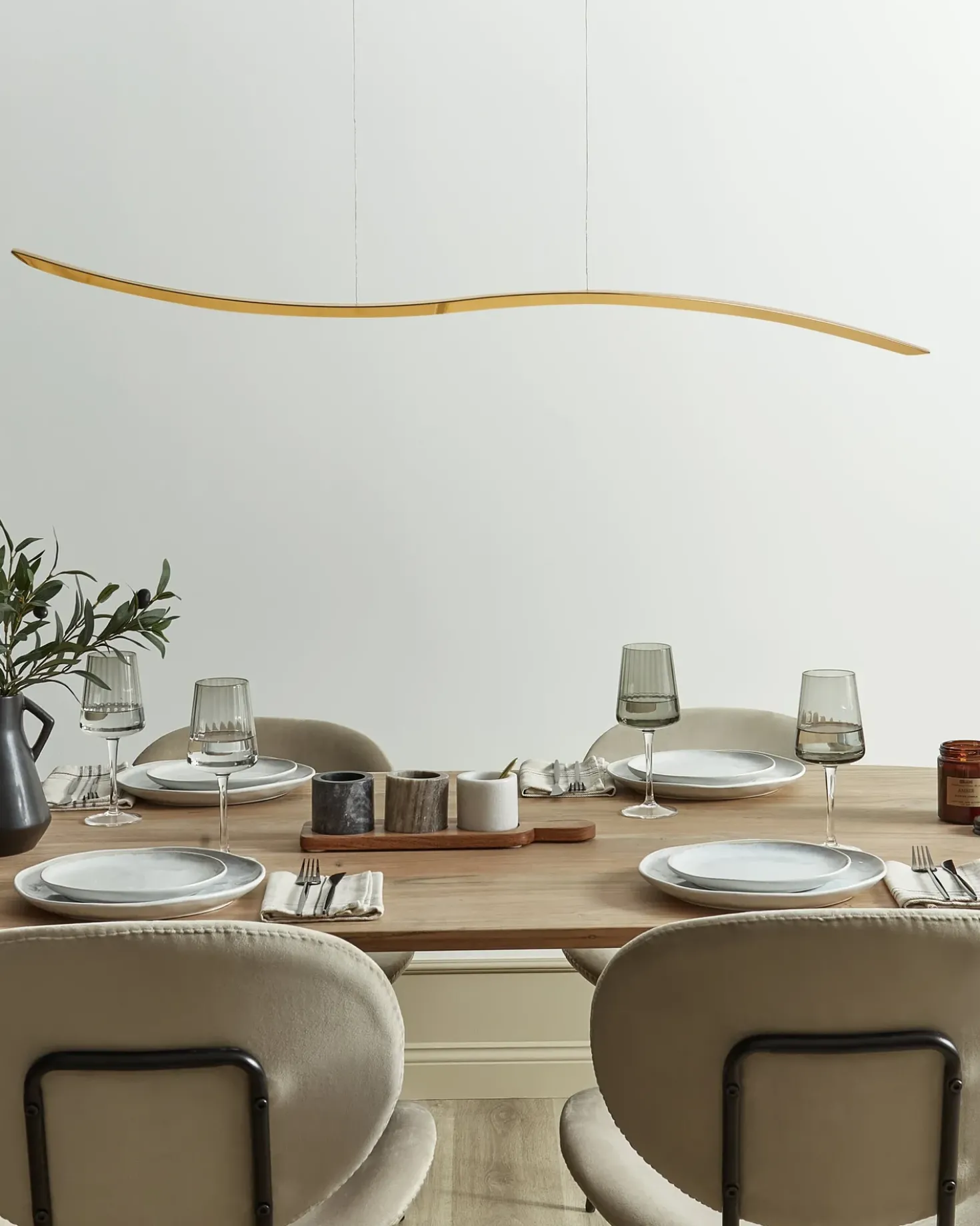 LED-pendel lampe CALAO Metal Guld