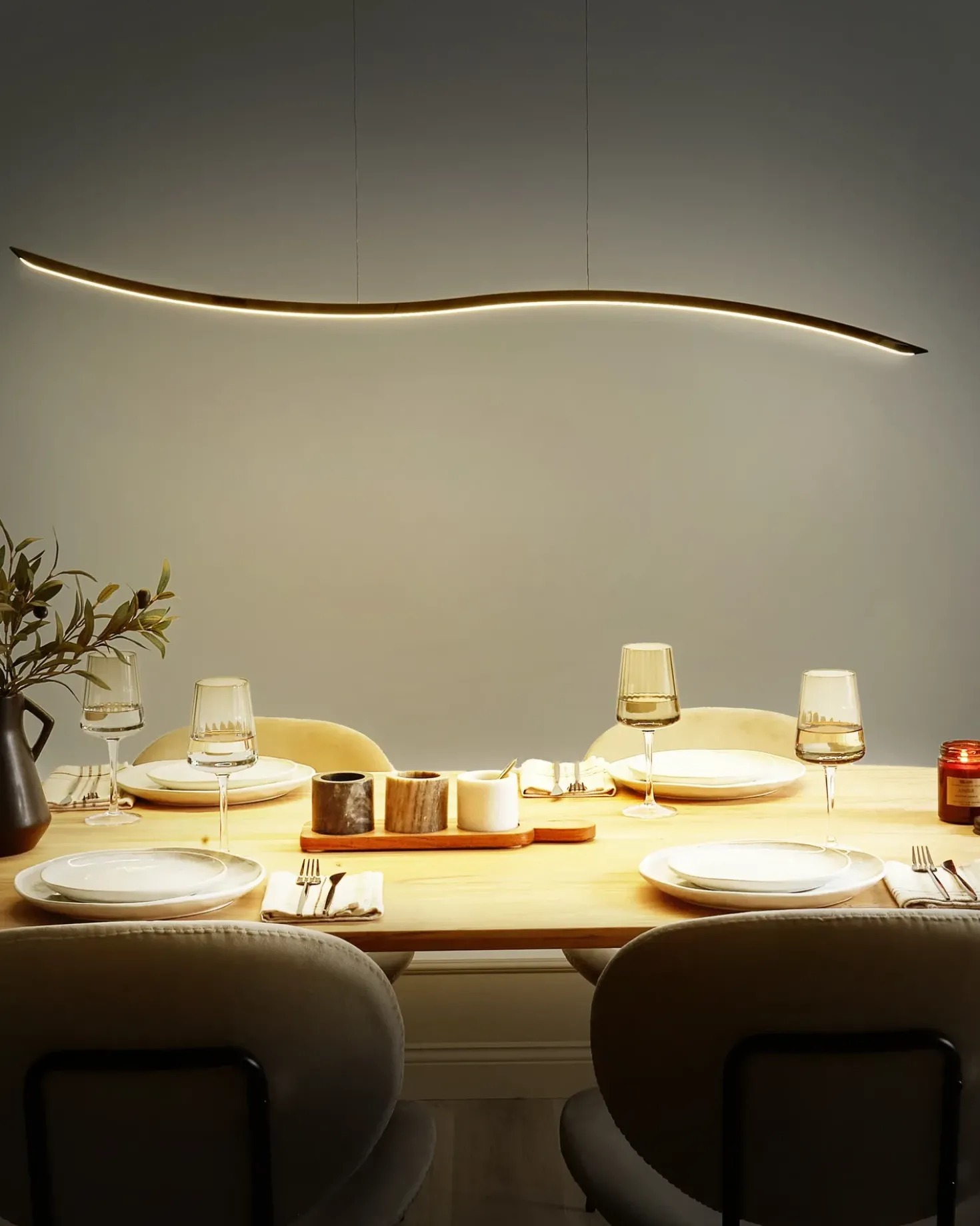 LED-pendel lampe CALAO Metal Guld