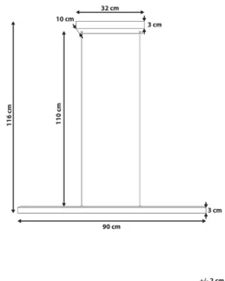 LED-pendel lampe CANDELERO Med fjernbetjening Sort