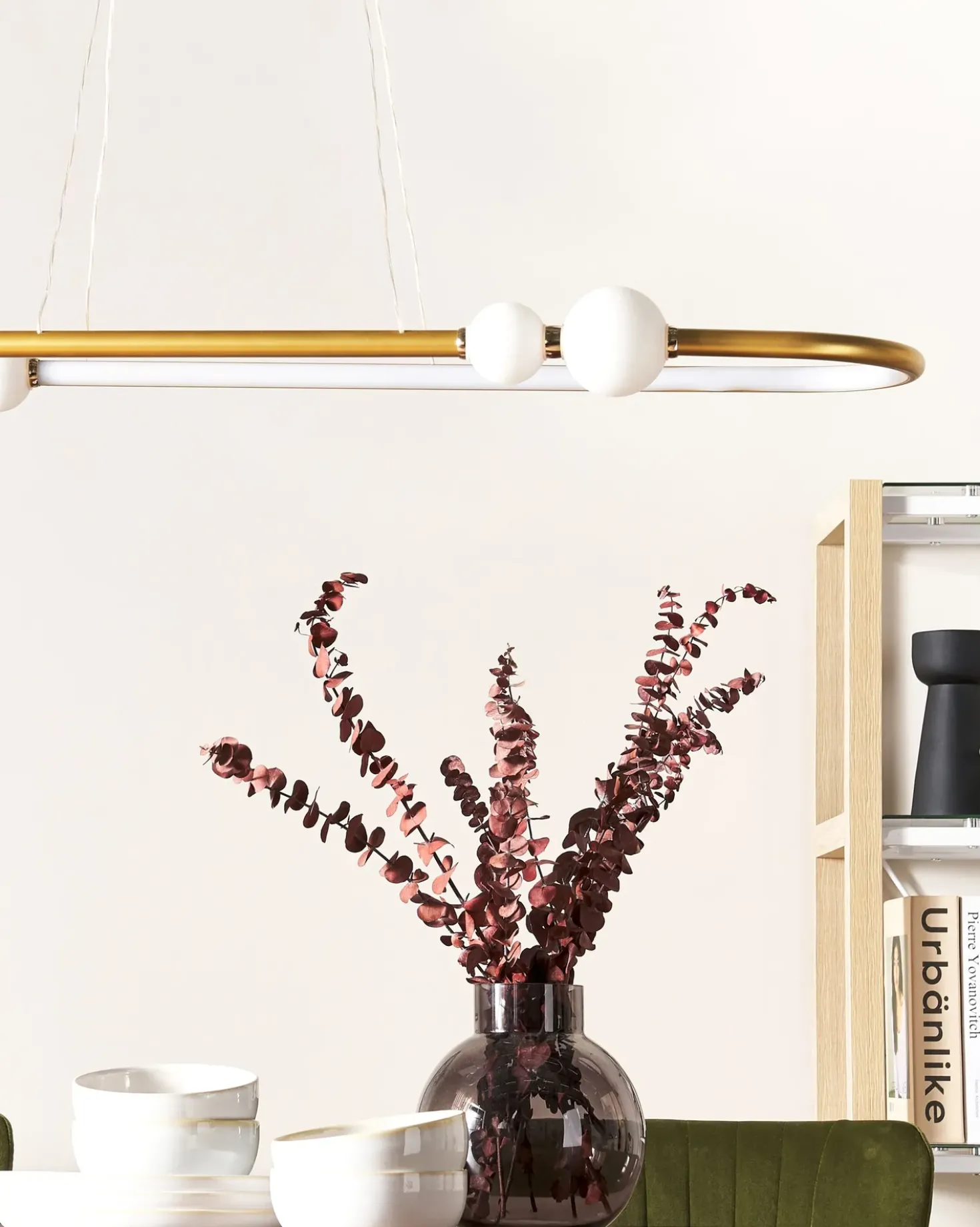 LED-pendel lampe FEALE Metal Guld