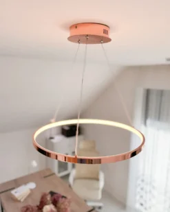 LED-pendel lampe JORDAN Metal Rosa guld