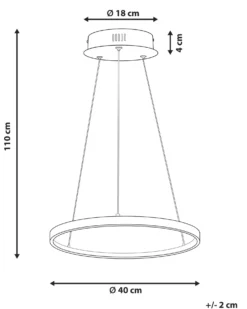 LED-pendel lampe JORDAN Metal Rosa guld