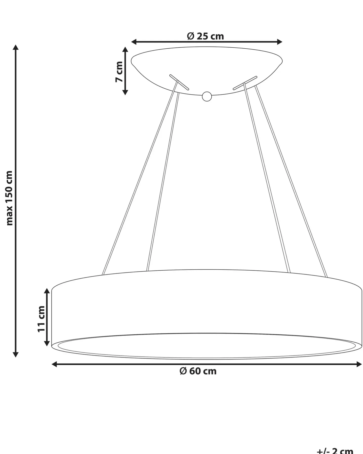 LED-pendel lampe LENYA Metal Hvid