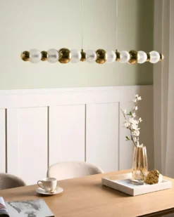 LED-pendel lampe SORA Glas Guld