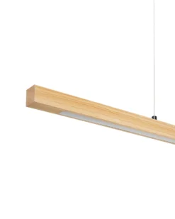 LED-pendel lampe STEWARTS Med fjernbetjening Med dæmpning Egetræ Lysebrun