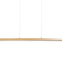 LED-pendel lampe STEWARTS Med fjernbetjening Med dæmpning Egetræ Lysebrun