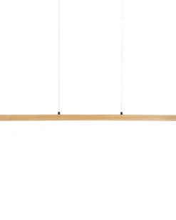 LED-pendel lampe STEWARTS Med fjernbetjening Med dæmpning Egetræ Lysebrun