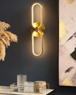 LED-væglampe KRANG Guld Metal